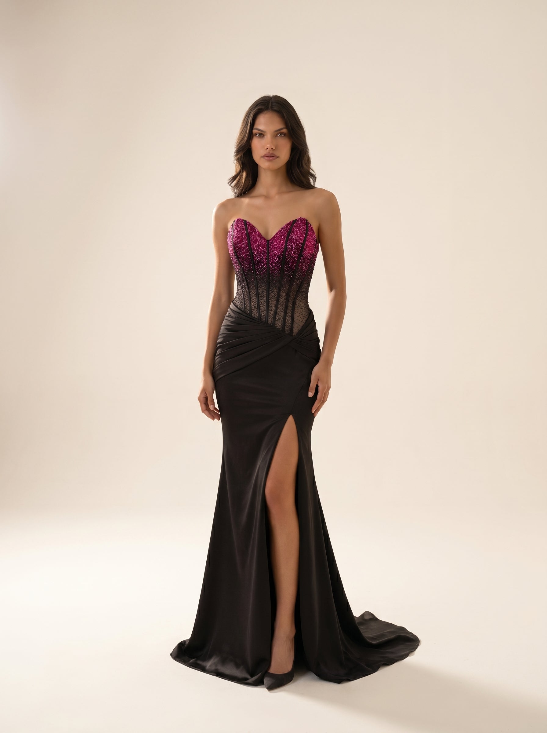 Strapless Sweetheart Corset Floor-Length Formal Mermaid Modessa Couture 26720