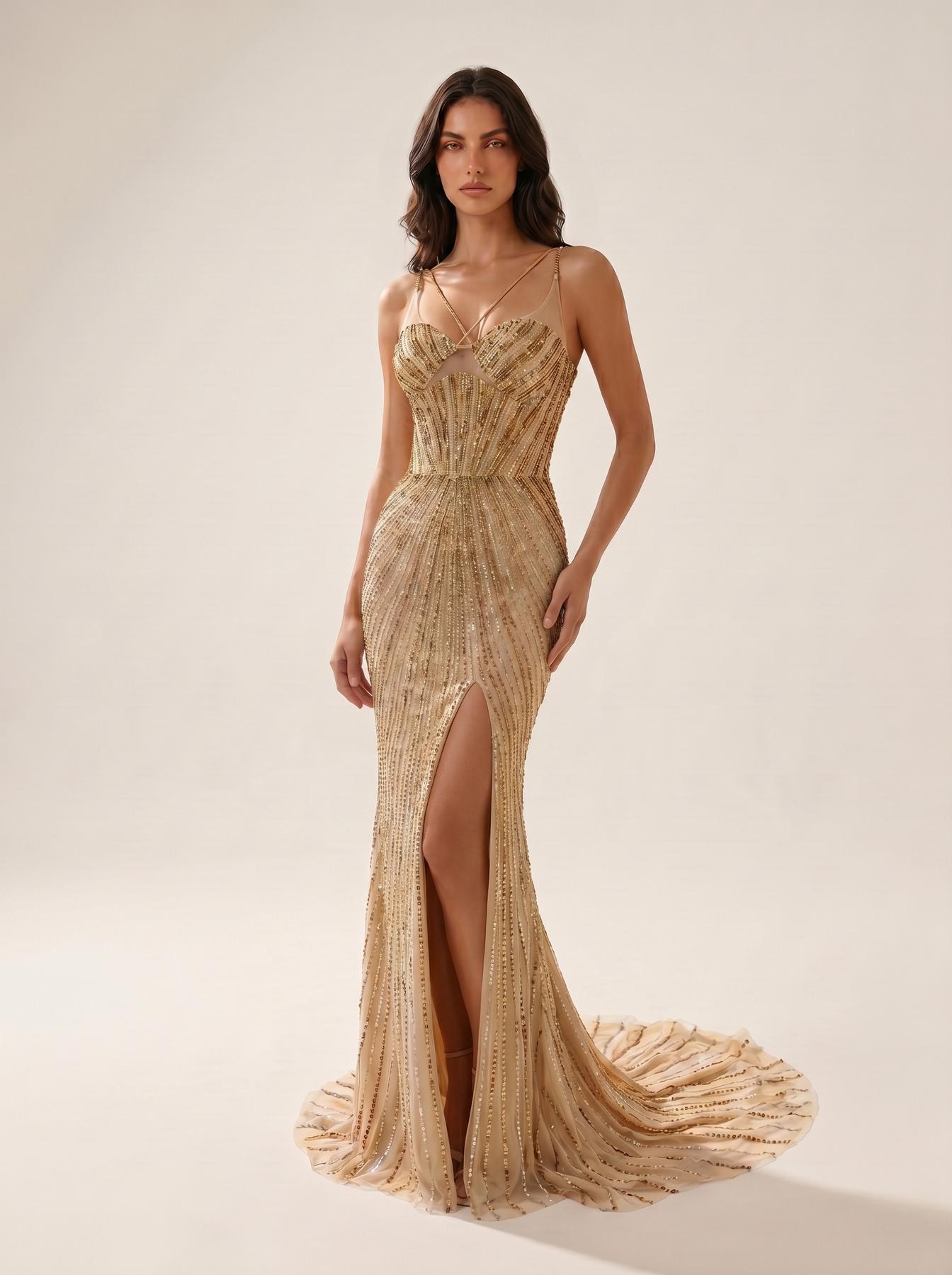 Sweetheart Floor-Length Tulle Prom Mermaid Dress Modessa Couture 26724