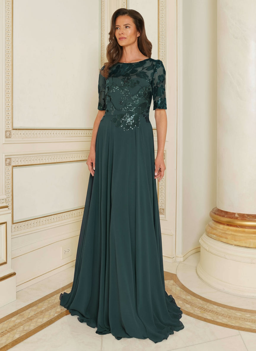 Marsoni Long Formal Mother of the Bride Dress 286 Deep Green