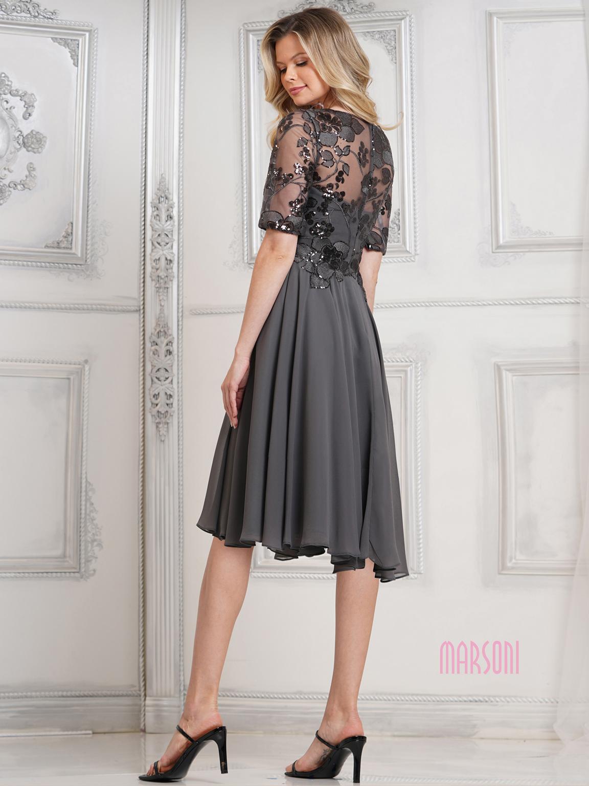 Marsoni M286S Short Formal Sequin Knee Length Dress