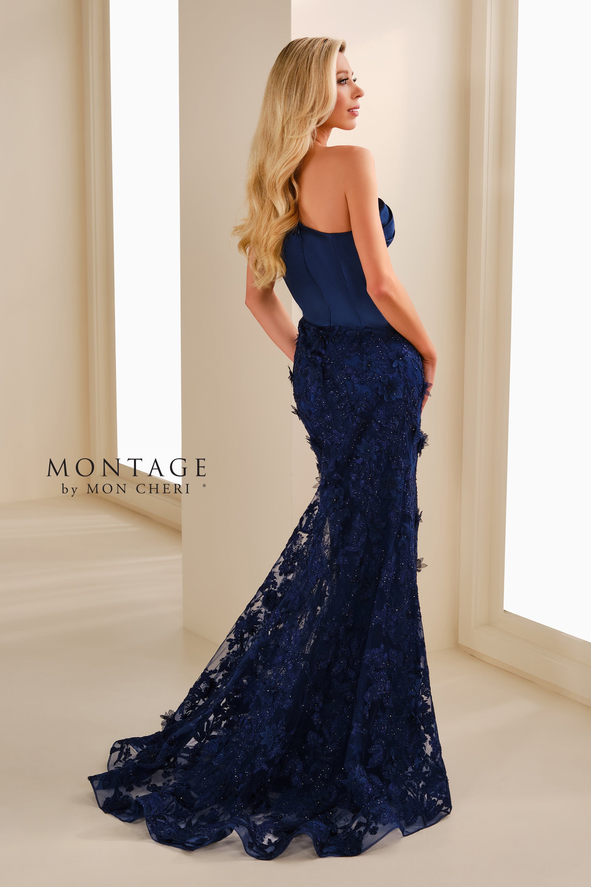 Formal Dresses Pleated Long Formal Mermaid Floral Evening Dress Blue Willow