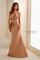 Formal Dresses Beaded Long Mermaid Evening Formal Dress Antique Gold