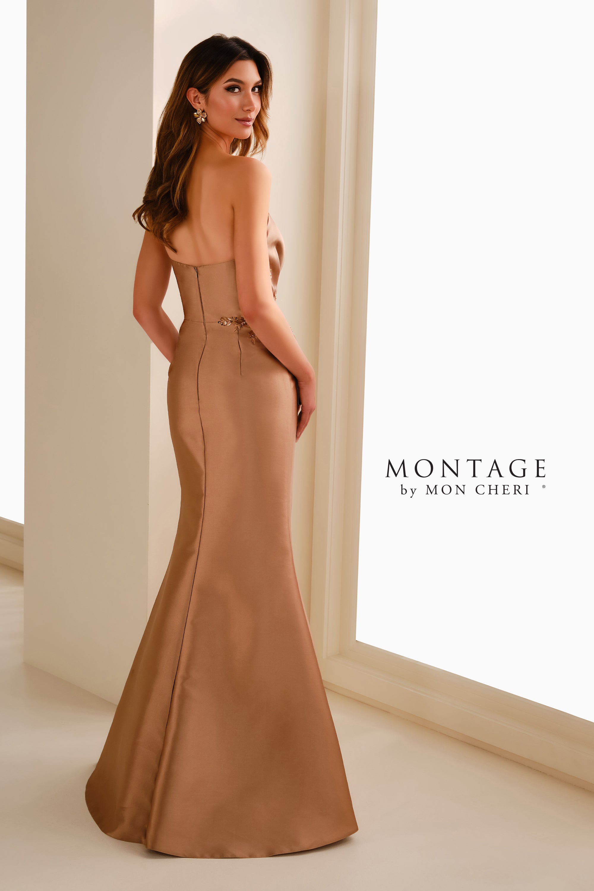 Formal Dresses Beaded Long Mermaid Evening Formal Dress Antique Gold