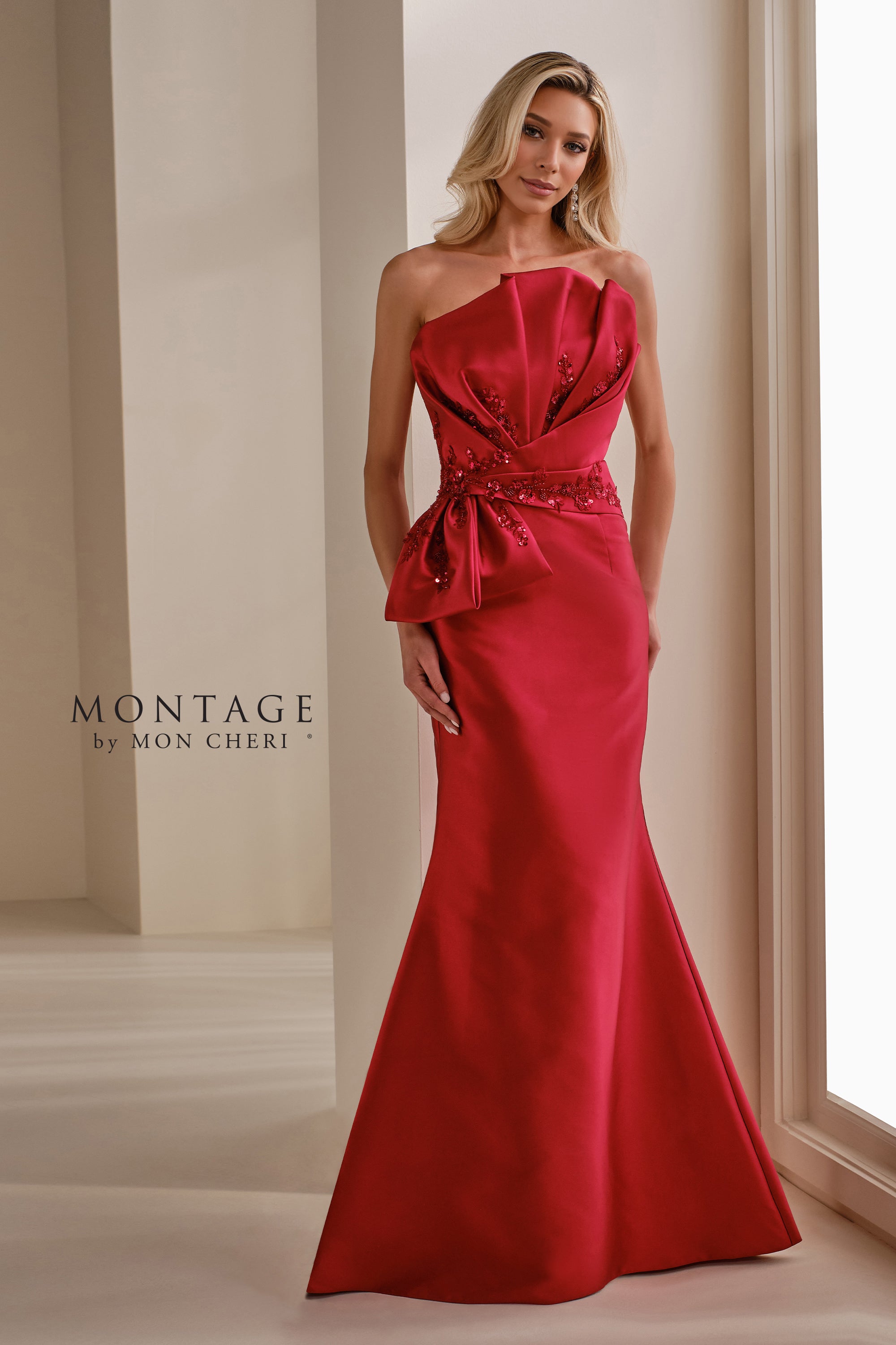 Formal Dresses Beaded Long Mermaid Evening Formal Dress Garnet
