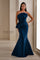 Formal Dresses Beaded Long Mermaid Evening Formal Dress Navy Blue