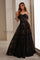 Formal Dresses Long A Line Formal Beaded Floral Evening Dress Black/Nude