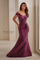 Formal Dresses Long Formal Pleated Mermaid Evening Gown Aubergine