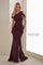 Formal Dresses Long Mermaid Peplum Formal Evening Dress Eggplant