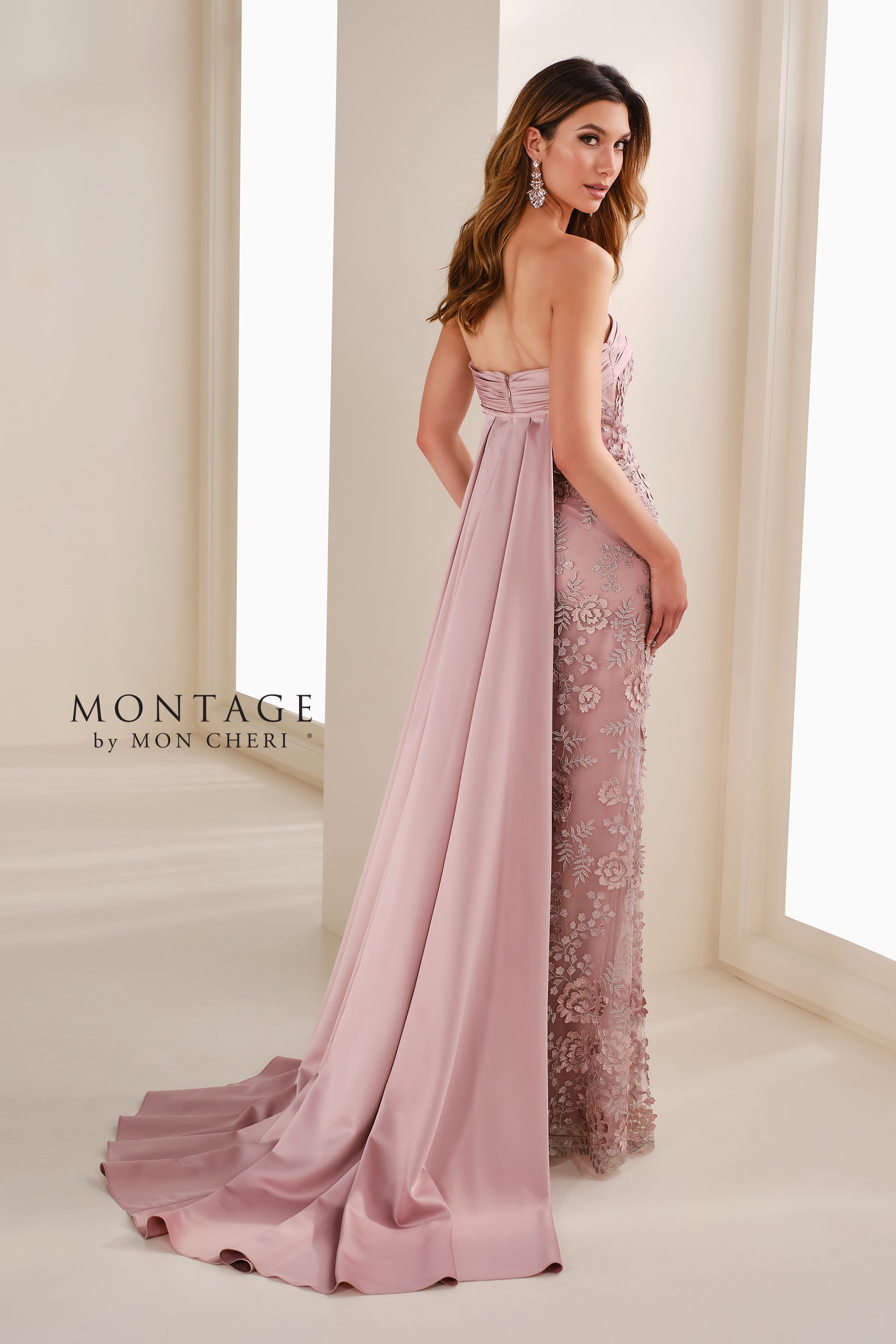 Formal Dresses Long Pleated  Formal Fitted Evening Dress Dusty Rose
