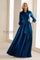 Mother of the Bride Dresses Pleated Long Mother of the Bride A Line Formal Dress Sapphire