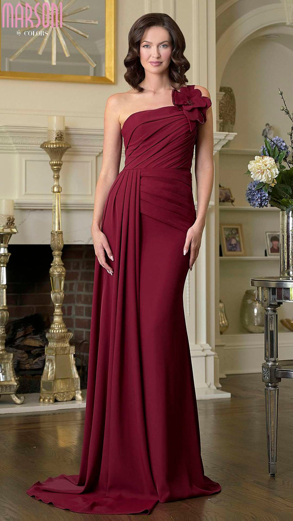 Marsoni M330 Long Formal Pleated Evening Dress