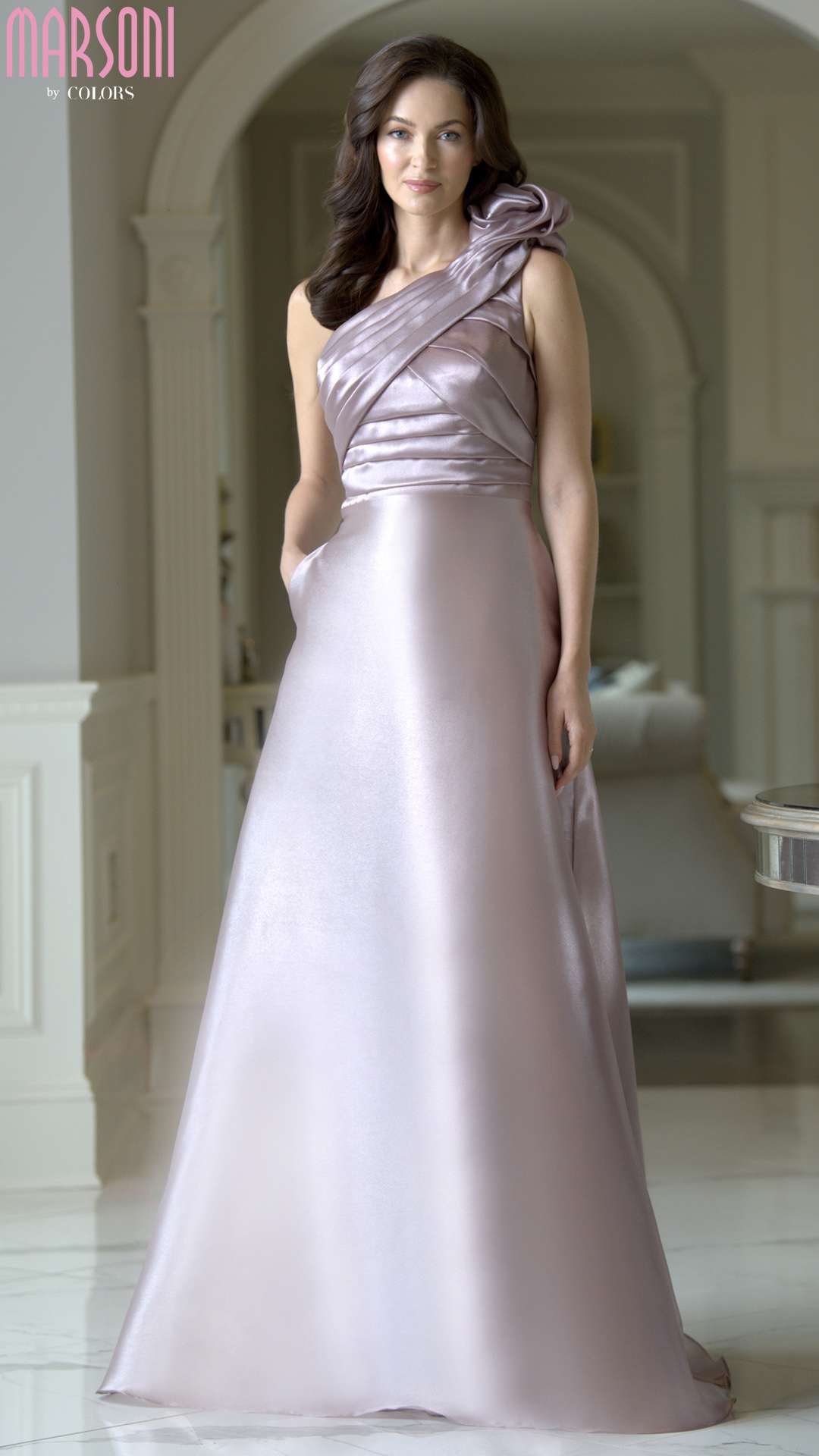 Formal Dresses Long Formal A Line Evening Prom Dress Dusty Rose