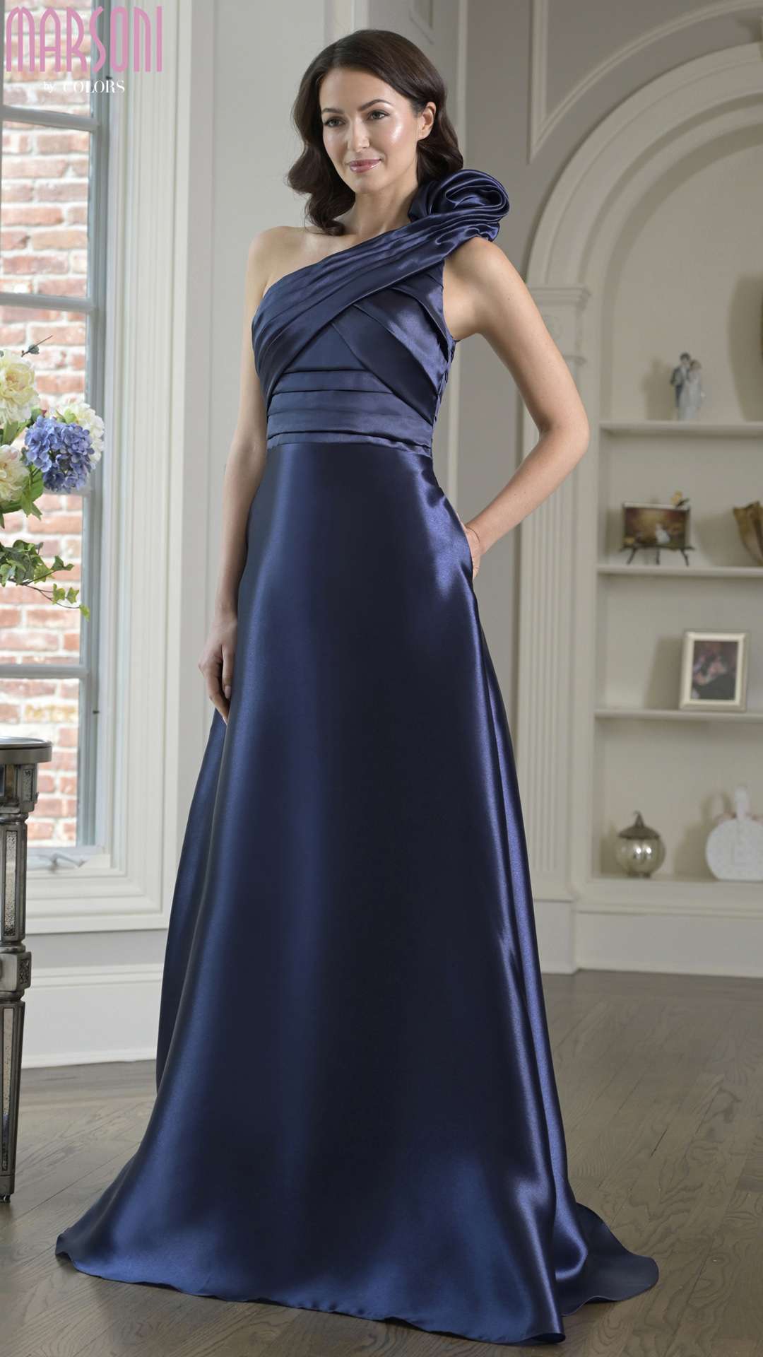 Formal Dresses Long Formal A Line Evening Prom Dress Navy