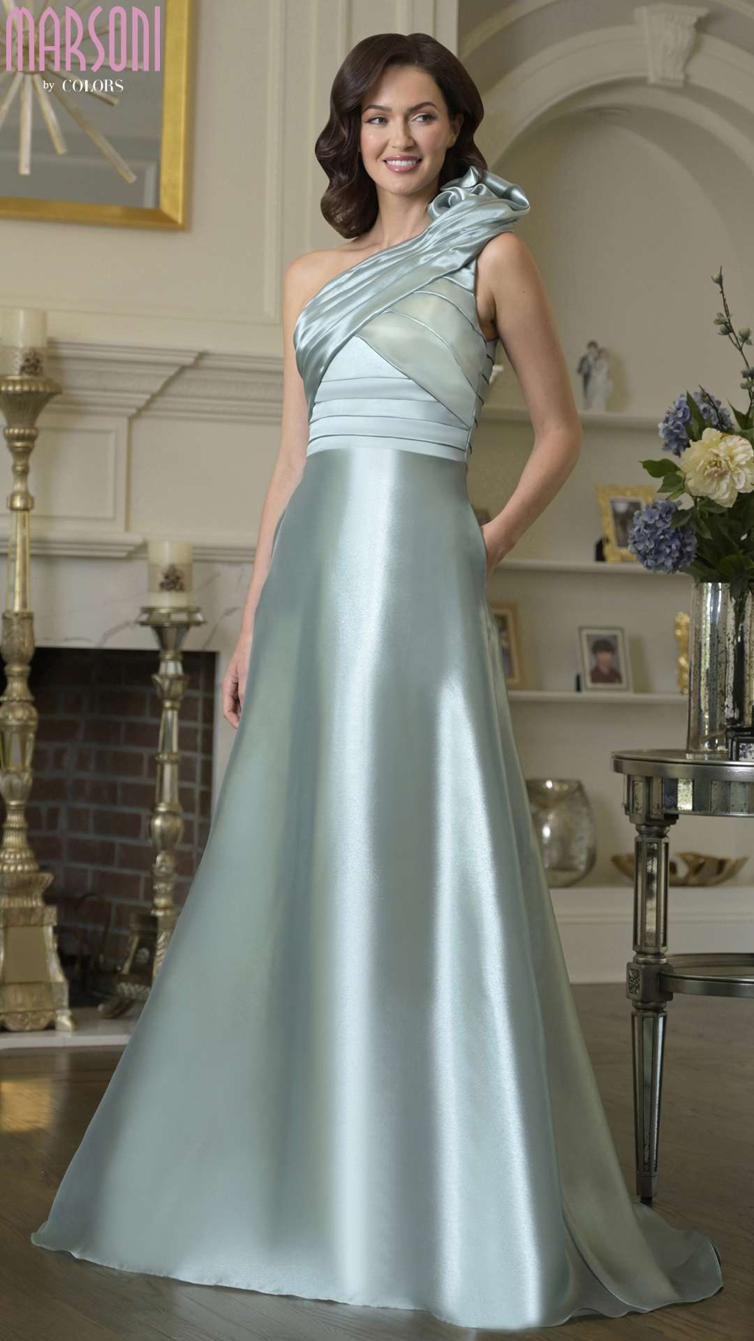 Formal Dresses Long Formal A Line Evening Prom Dress Sage