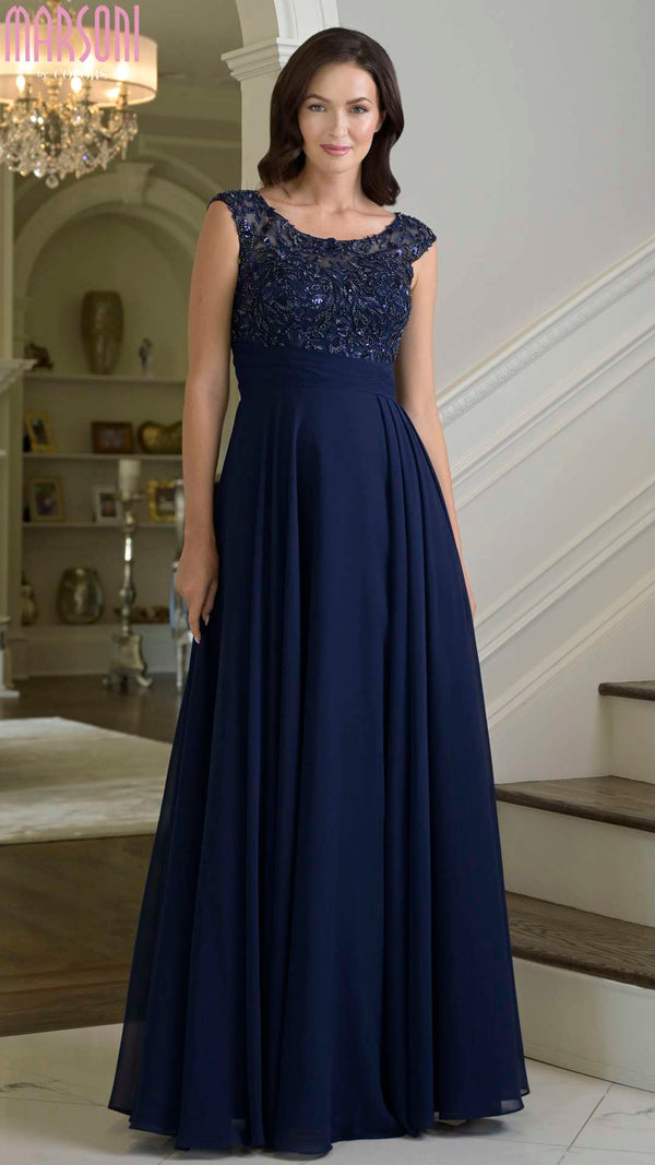 Marsoni M335 Mother of the Bride Long Beaded Formal Dress