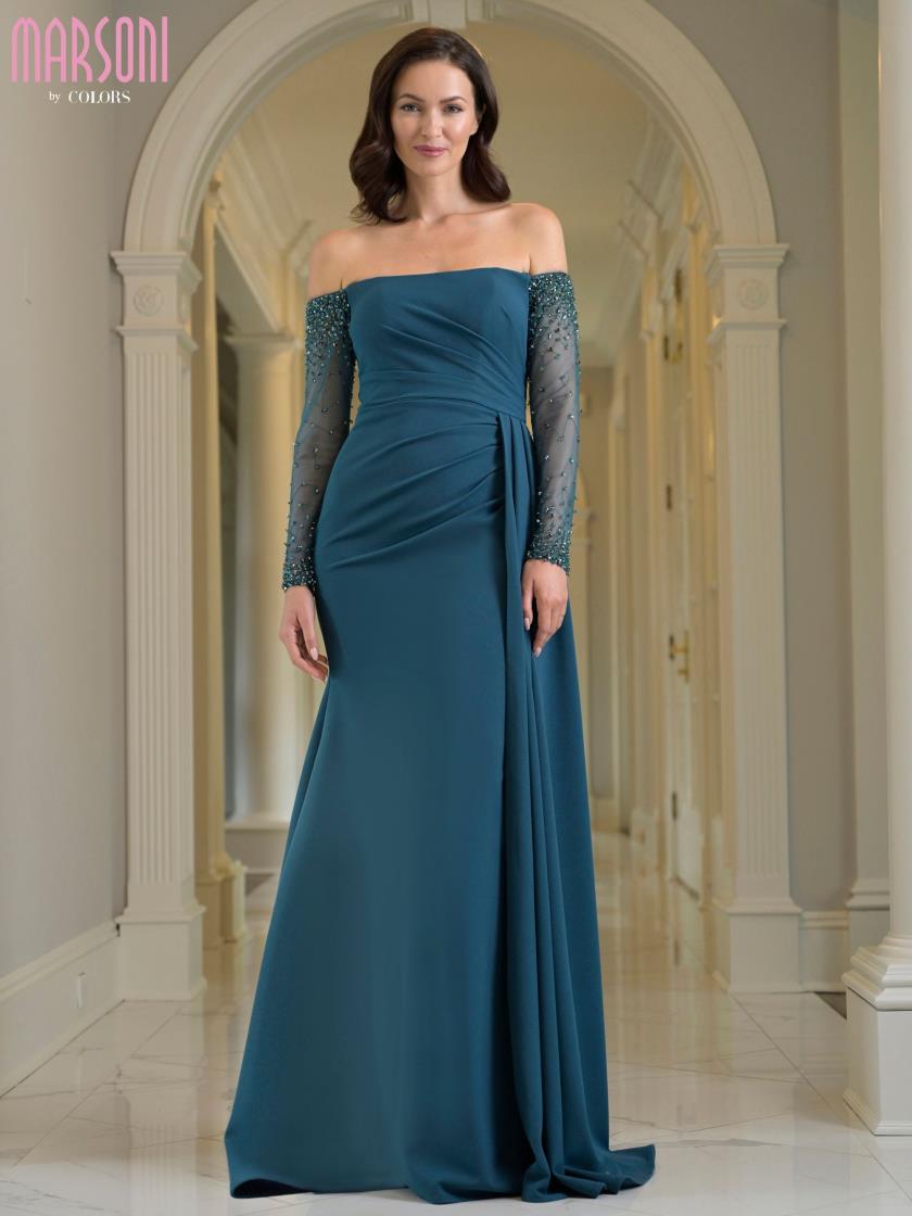 Prom Dresses Beaded A Line Long Formal Evening Dress Teal
