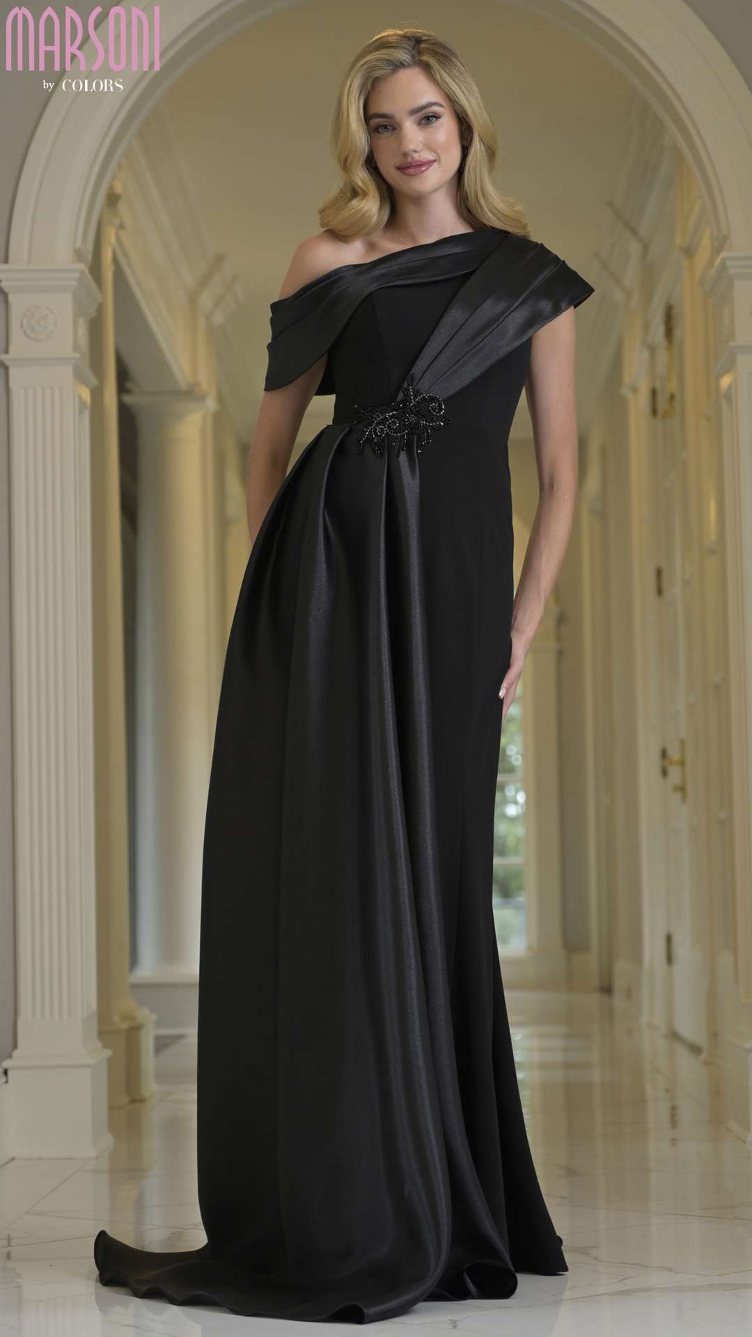 Formal Dresses Beaded Ruffle Long Prom Formal Dress Black Black