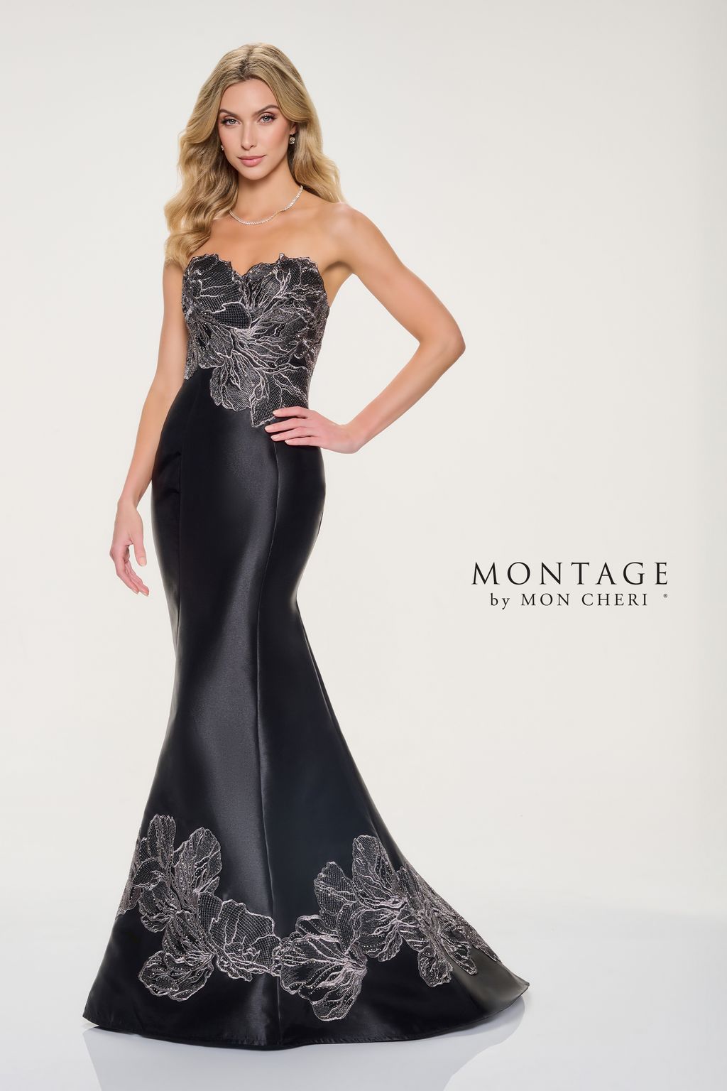 Montage M841 Long Mermaid Lace Formal Dress
