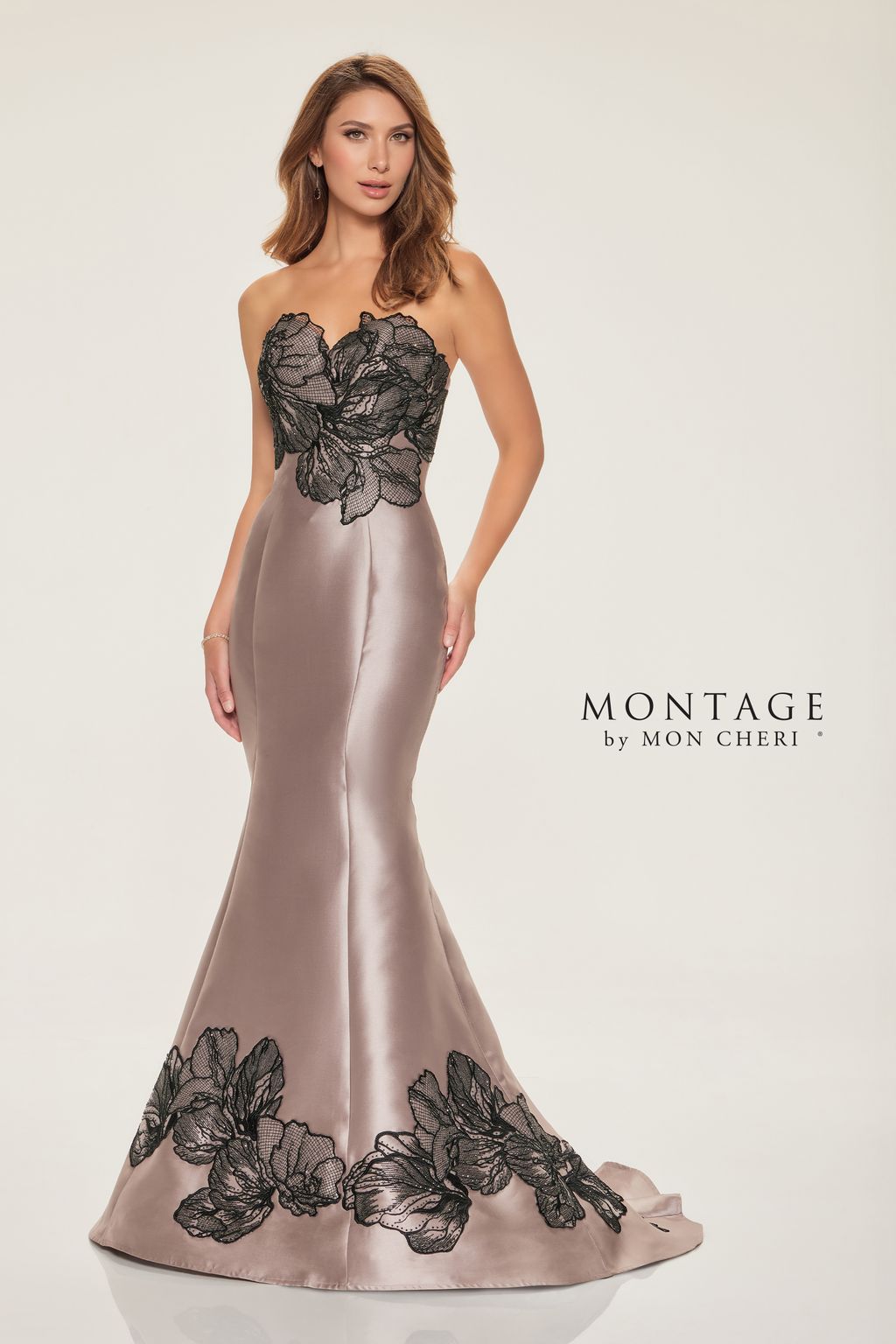 Montage M841 Long Mermaid Lace Formal Dress