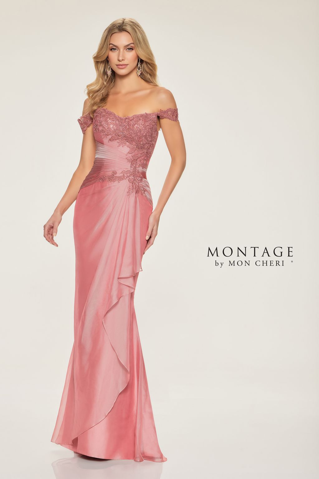 Montage M843 Long Ruched Mermaid Formal Dress
