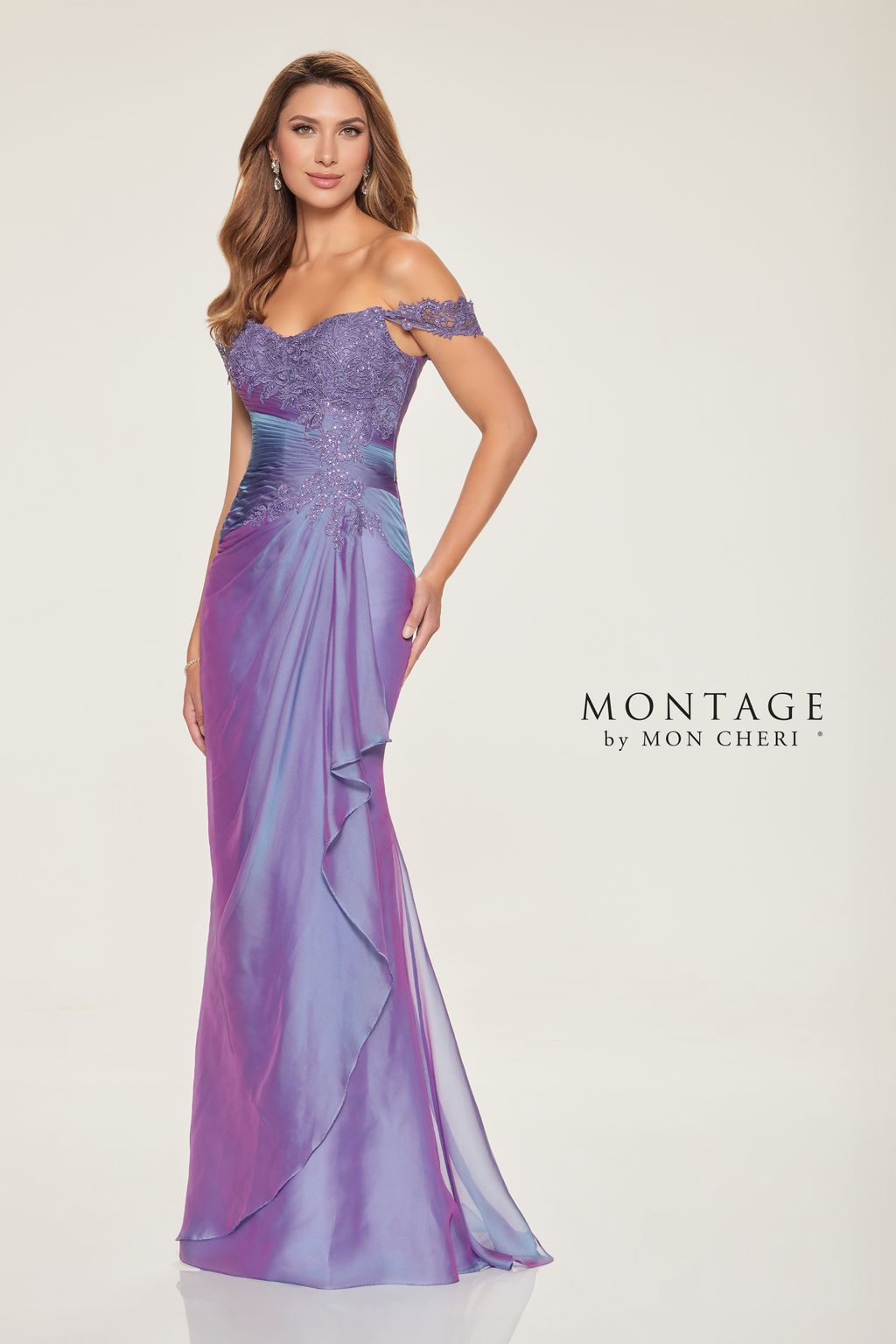 Montage M843 Long Ruched Mermaid Formal Dress