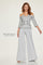 Pant Suit Long Wide Leg Sequin Mother of the Bride Formal Pant Suit Silver
