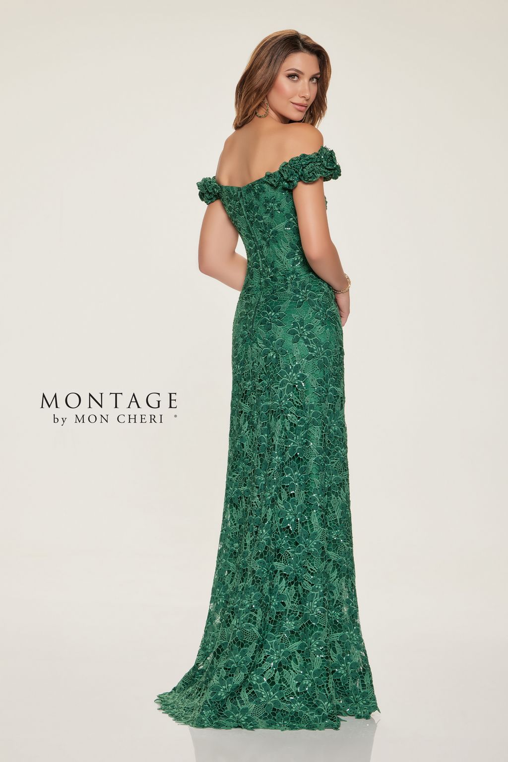 Montage M854 A Line Sequin Long Formal Dress