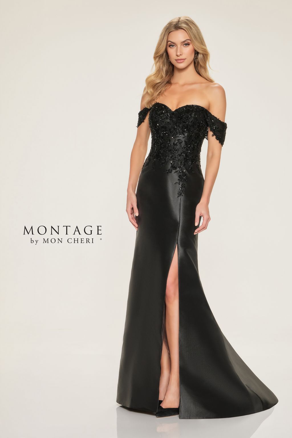 Montage M855 Long Sequin Lace Formal Dress