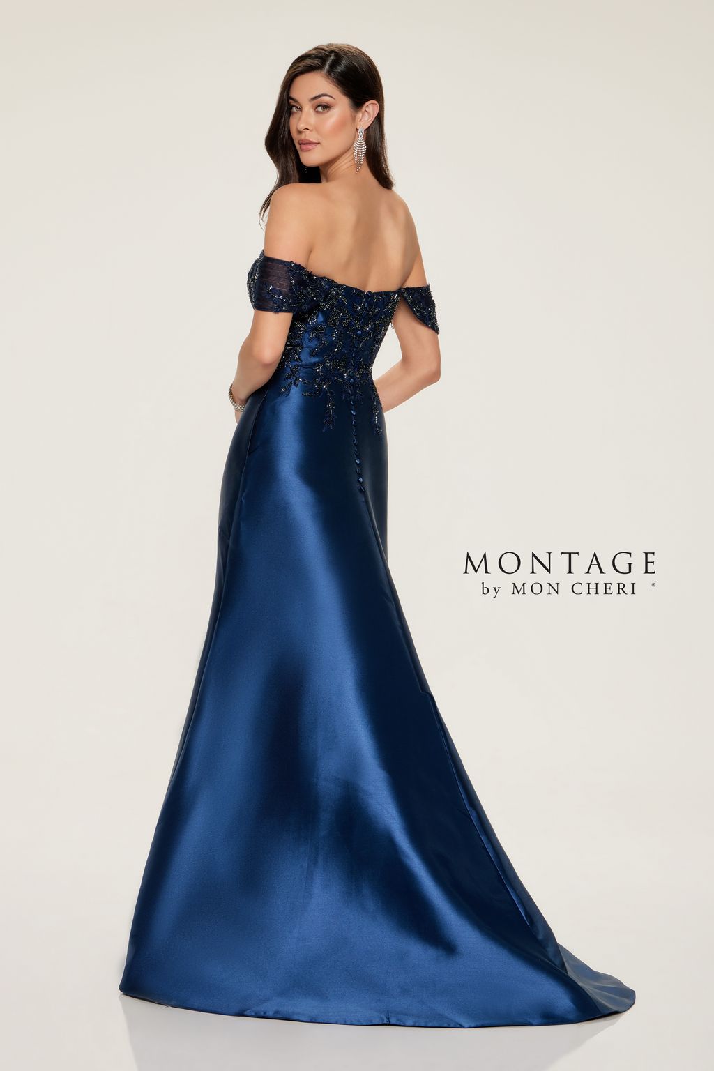 Montage M855 Long Sequin Lace Formal Dress