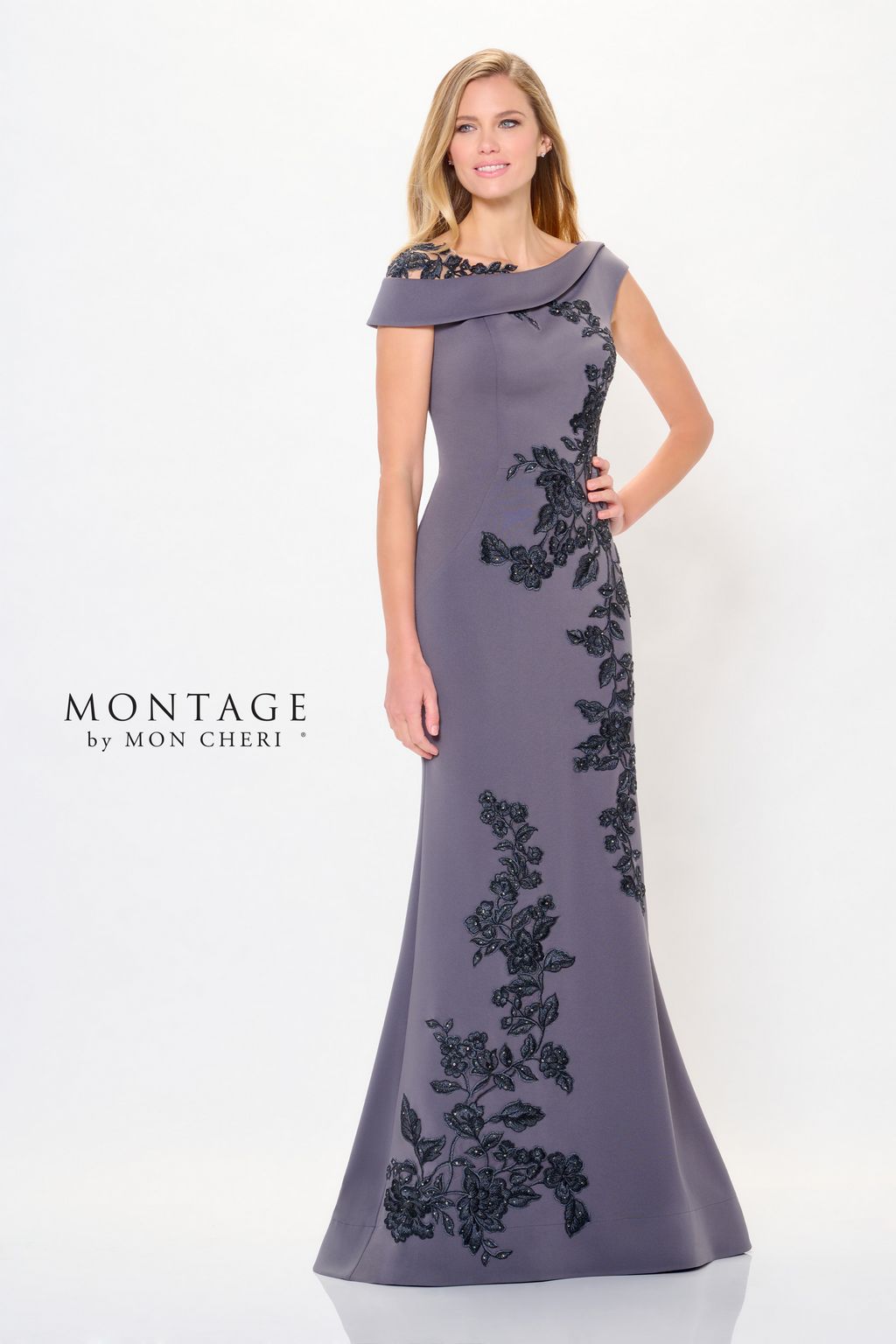 Montage M901 Long Mermaid Formal Beaded Evening Dress