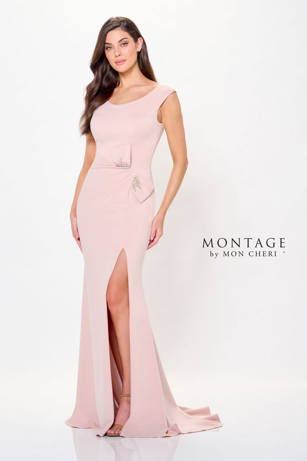 Montage M903 Long Fitted Formal Beaded Evening Dress