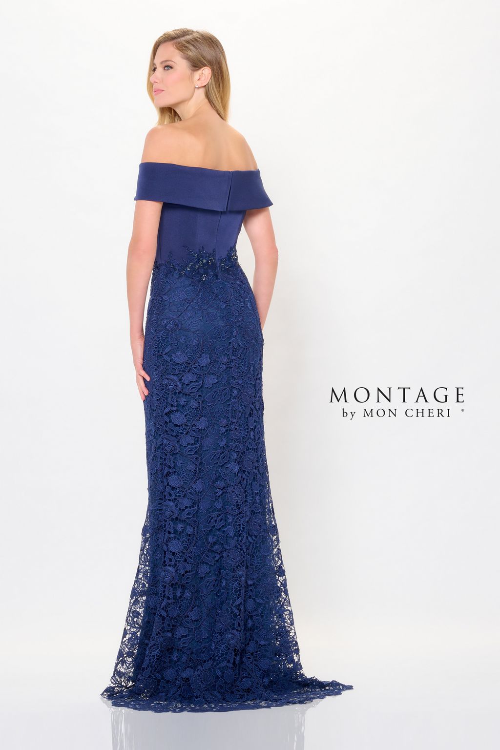 Montage M907 Long Beaded Sequin Formal Evening Dress