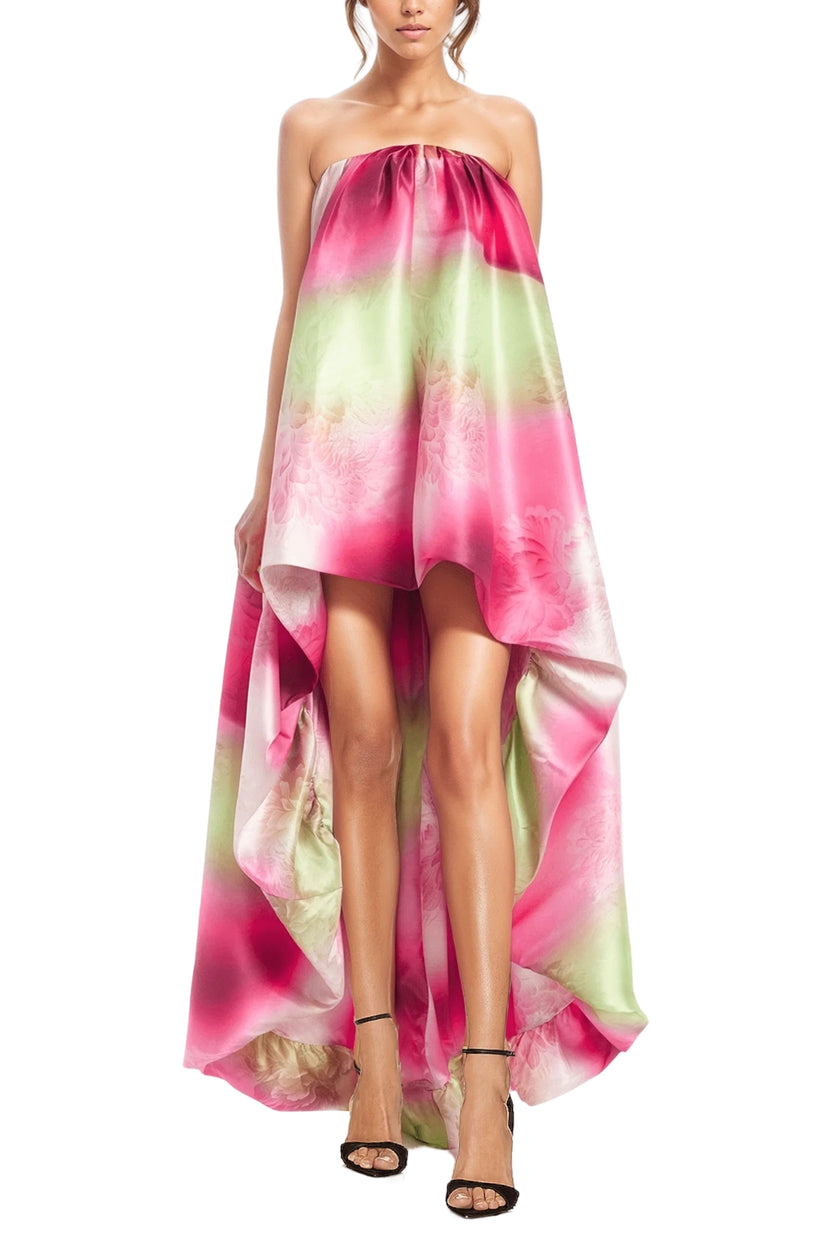 One 33 Social MC0055P High Low Printed Cocktail Dress