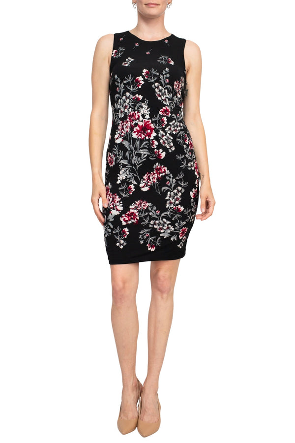 Jewel Neck Knee-Length Jersey Cocktail Bodycon Dress Catherine Malandrino MCD90201