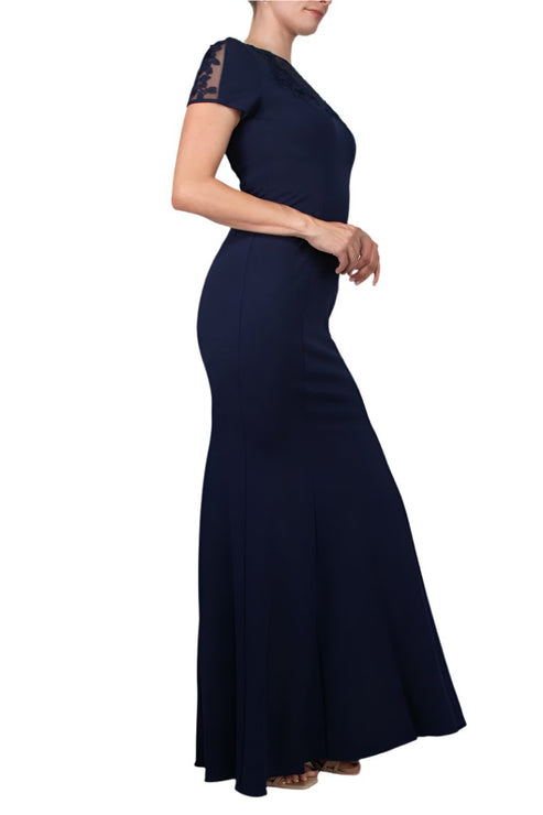 Aidan Mattox MD1E203782 Fitted Long Formal Evening Dress