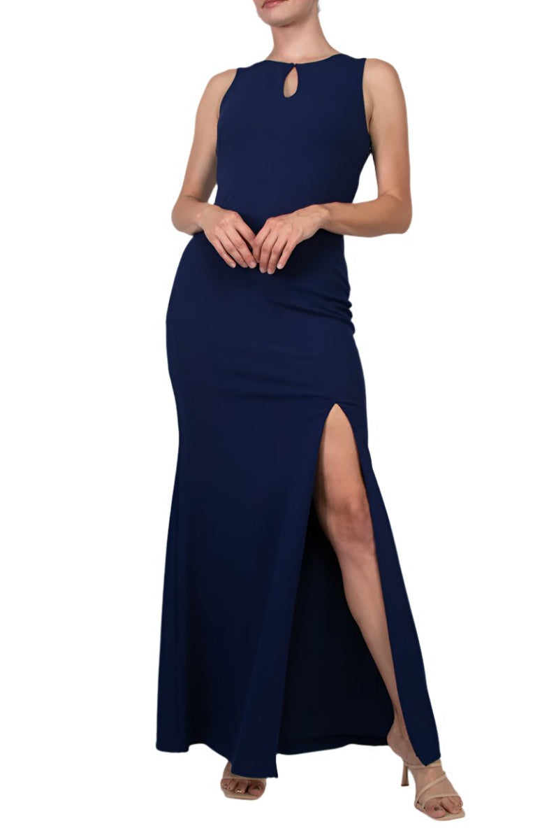 Aidan Mattox MD1E203806 Fitted Long Formal Beaded Dress