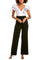 Jumpsuit Long Formal Flutter Sleeve Jumpsuit Blush Black