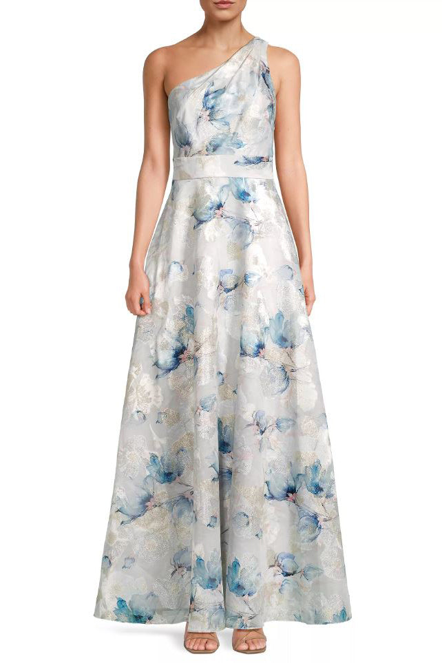 Aidan Mattox MD1E208730 Formal Long A Line Floral Print Evening Dress