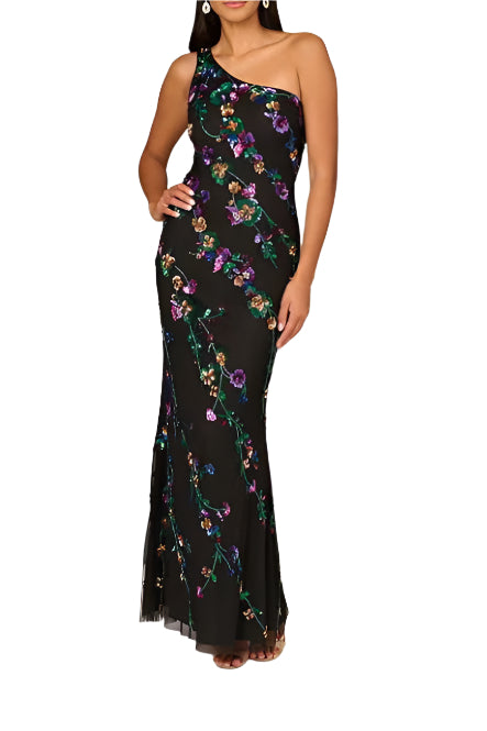 Aidan Mattox MD1E209115 Beaded Long Formal Mermaid Evening Dress