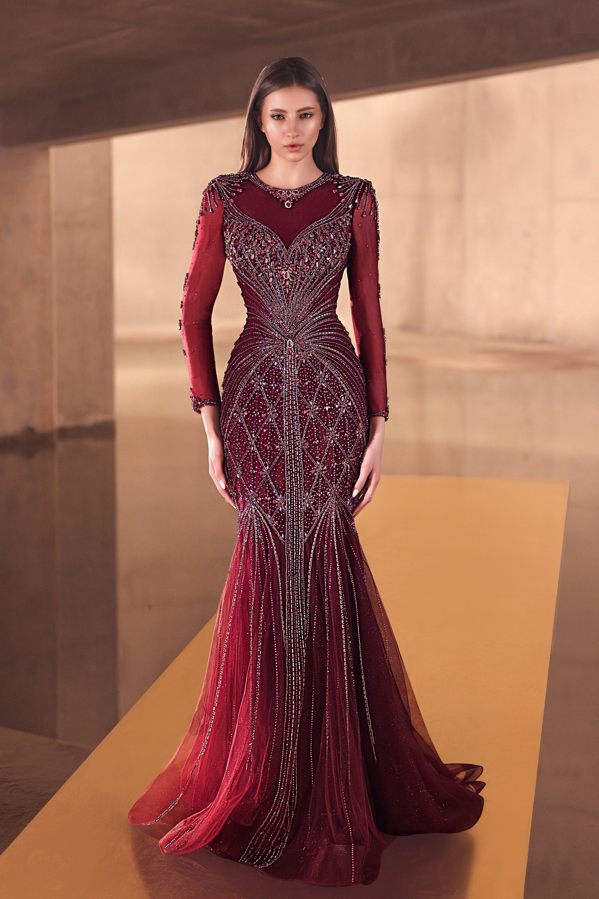 Jewel Floor-Length Sequin Formal Mermaid Luscious Delia LD11592  Pre Order