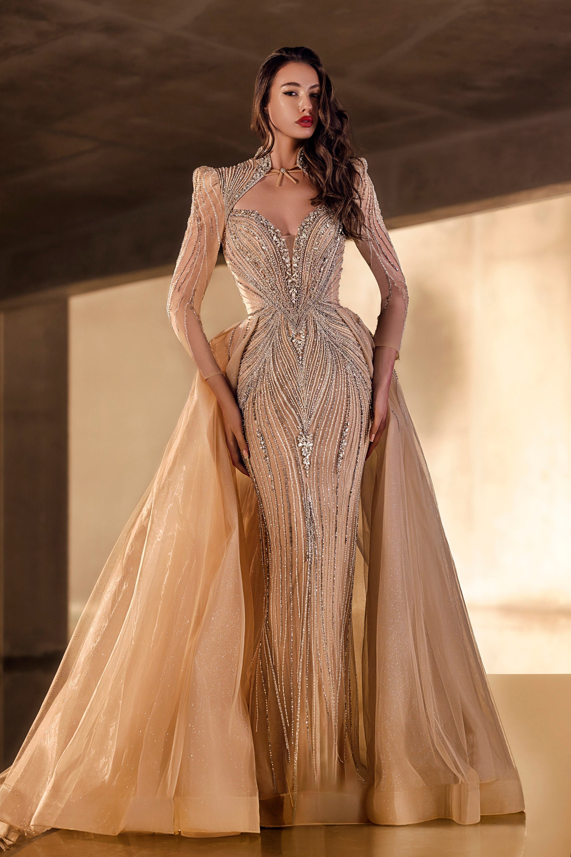 Sweetheart Floor-Length with Train Tulle Formal Mermaid Trumpet Luscious Delia LD11650 Pre Order