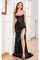Prom Dresses Prom Fitted Slit Corset Formal Beaded Dress Black
