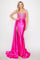 Prom Dresses Long Formal Beaded Corset Prom Gown Fuchsia