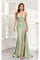 Prom Dresses Prom Long Corset Fitted Sequin Formal Evening Gown Sage