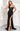 Prom Dresses Pleated Slit Long Formal Fringe Corset Prom Dress Black