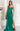 Prom Dresses Pleated Slit Long Formal Fringe Corset Prom Dress Emerald