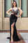 Prom Dresses Long Slit Beaded Formal Prom Dress Black