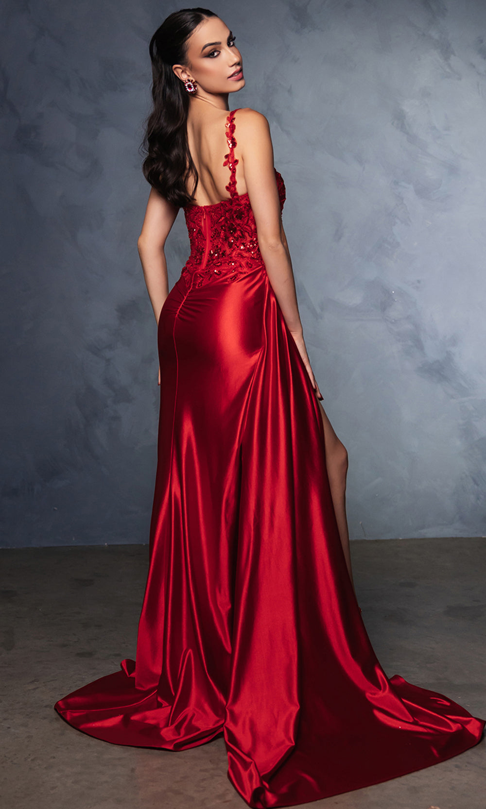 Square Floor-Length Satin Prom Sheath/Column May Queen 2145