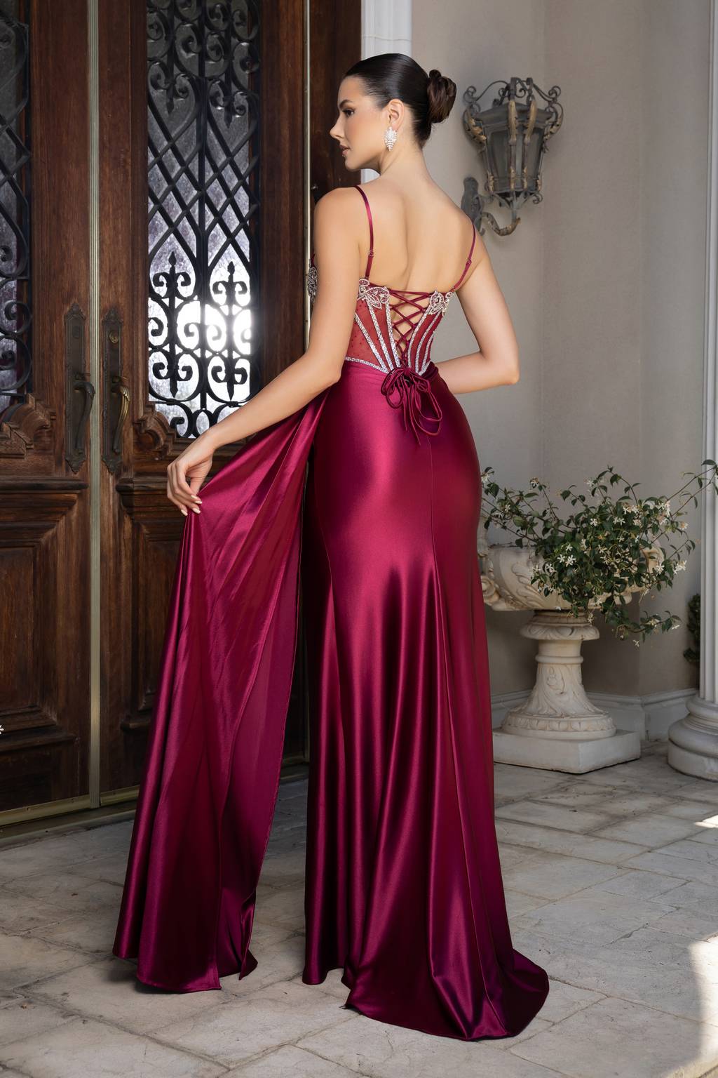 Sweetheart Floor-Length Satin Prom Sheath Column May Queen MQ2168