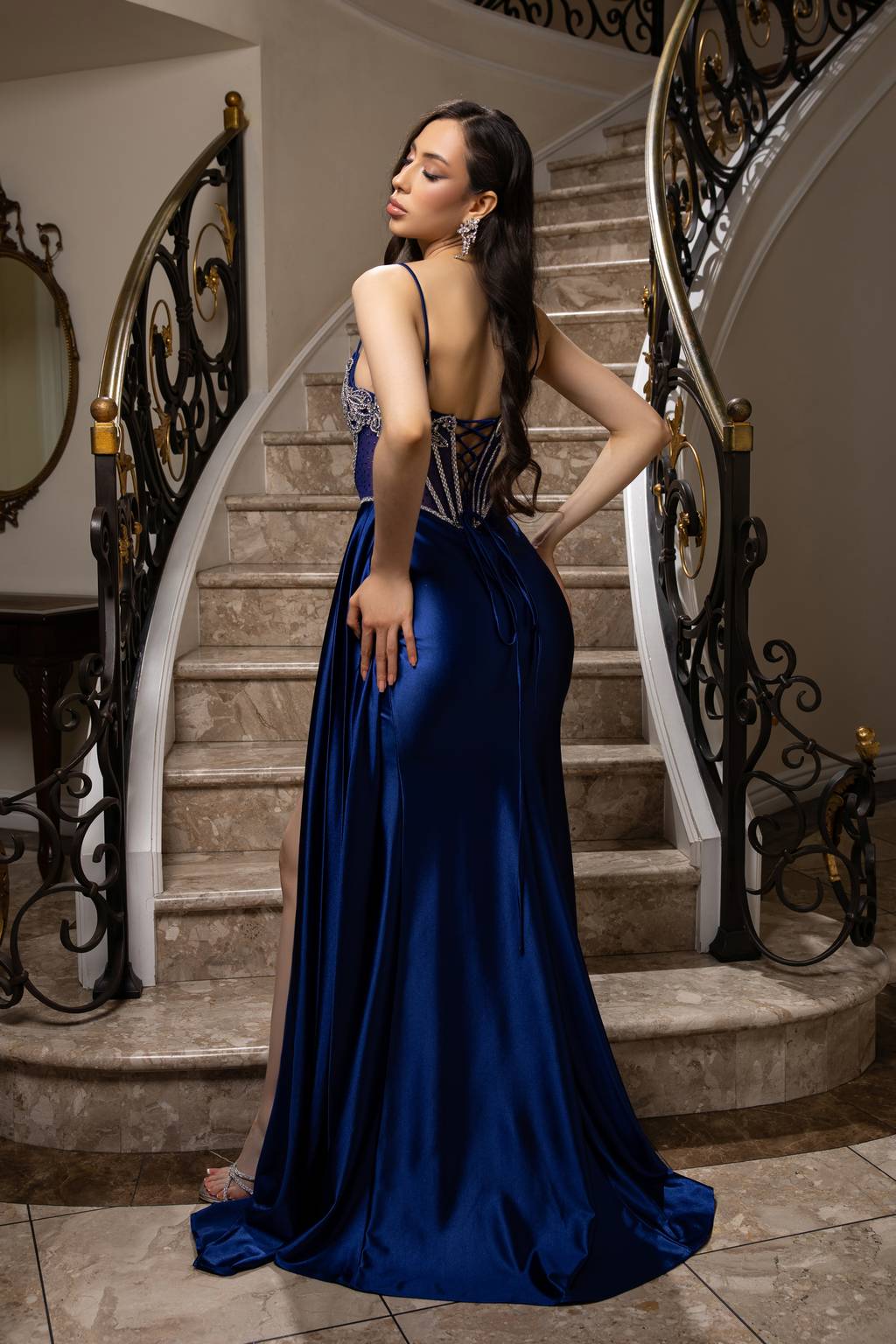 Sweetheart Floor-Length Satin Prom Sheath Column May Queen MQ2168